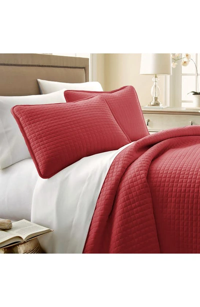 Southshore Fine Linens Vilano Springs Oversized Quilt Set In Chili Pepper