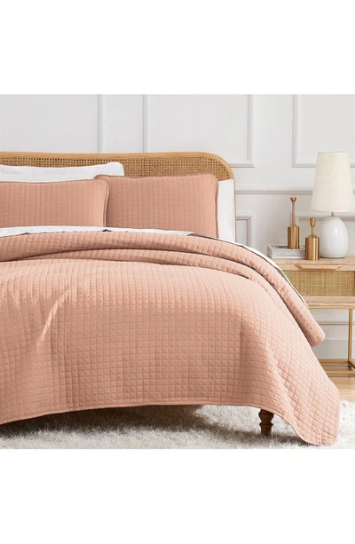 Shop Southshore Fine Linens Vilano Springs Oversized Quilt Set In Blush