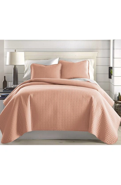 Shop Southshore Fine Linens Vilano Springs Oversized Quilt Set In Blush