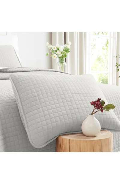 Southshore Fine Linens Vilano Springs Oversized Quilt Set In Light Grey
