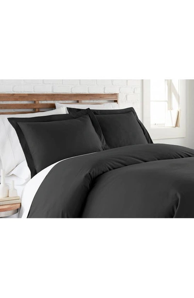 Southshore Fine Linens Ultra-soft Microfiber Duvet Cover Set In Black