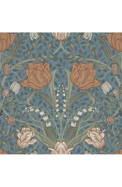 Shop Wallpops Filippa Tulip Wallpaper In Blue