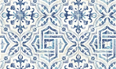 Shop Wallpops Sonoma Spanish Tile Wallpaper In Blue