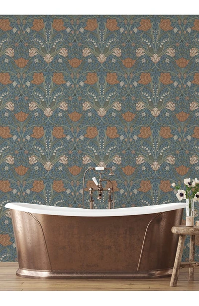 Shop Wallpops Filippa Tulip Wallpaper In Blue