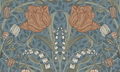 Shop Wallpops Filippa Tulip Wallpaper In Blue