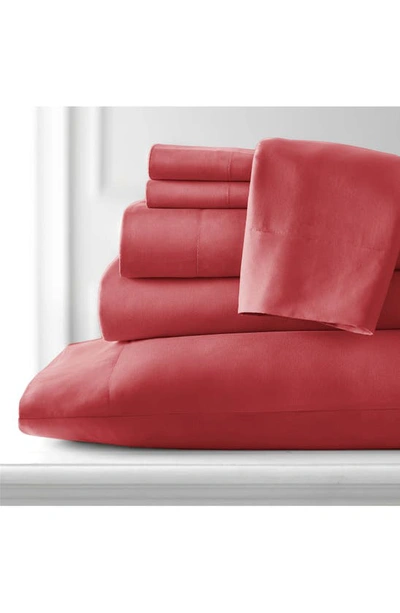 Southshore Fine Linens Vilano Springs Extra Deep Pocket Sheet Set In Chili Pepper