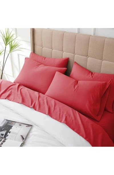 Southshore Fine Linens Vilano Springs Extra Deep Pocket Sheet Set In Chili Pepper