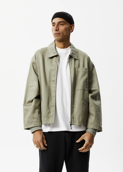 Shop Afends Workwear Jacket In Green