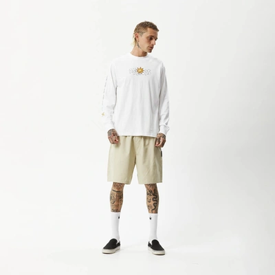 Shop Afends Long Sleeve Graphic T-shirt In White