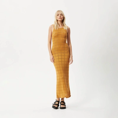 Shop Afends Knit Maxi Dress In Yellow