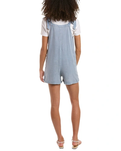 Ocean Drive Washed Texture Romper In Blue