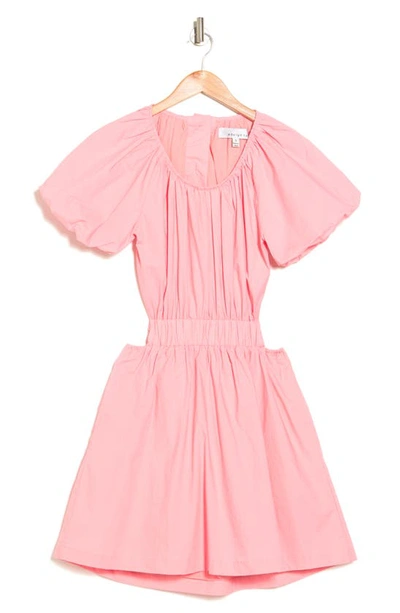 Shop Adelyn Rae Back Cutout Cotton Poplin Dress In Flamingo