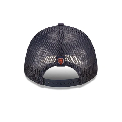 Shop New Era Navy Chicago Bears Team Trucker 9forty Snapback Hat