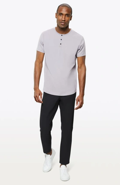 Shop Cuts Ao Curved Hem Short Sleeve Henley In Dust