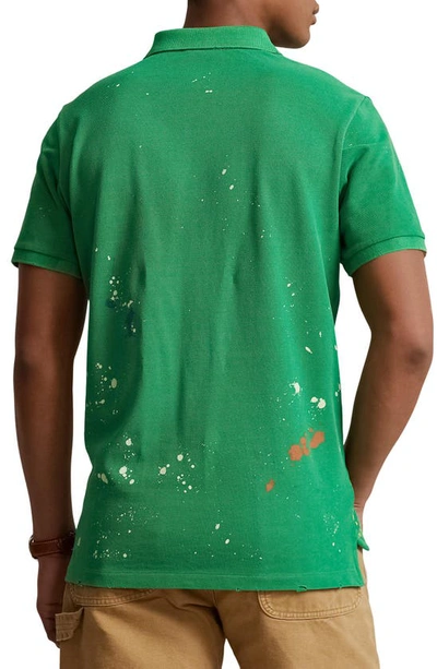 POLO RALPH LAUREN PAINT SPATTER COTTON PIQUÉ POLO SHIRT 