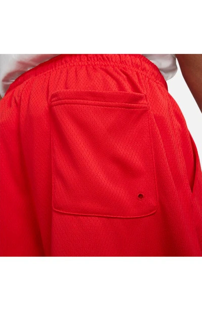 Shop Nike Club Flow Mesh Shorts In University Red/ White