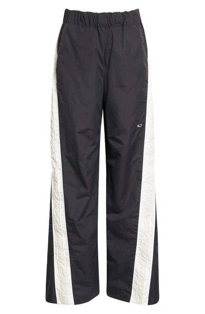 Commission Jitsu Logo Embroidered Nylon Track Pants In Black