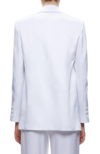Shop Alice And Olivia Denny Crystal Stripe Longline Blazer In White