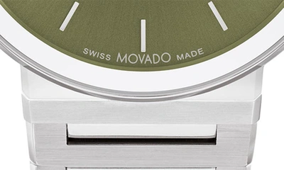 Shop Movado Horizon Bracelet Watch, 40mm In Green
