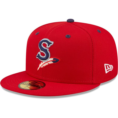 Shop New Era Red Spokane Indians Authentic Collection 59fifty Fitted Hat