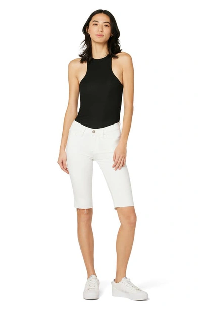 Shop Hudson Amelia Cutoff Denim Bermuda Shorts In White