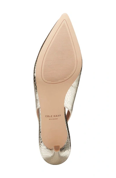 Shop Cole Haan Vandam Slingback Pump In Gold Circle Print Ltr