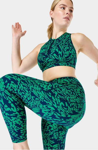 Shop Sweaty Betty Power Pocket Workout Leggings In Green Butterfly Print