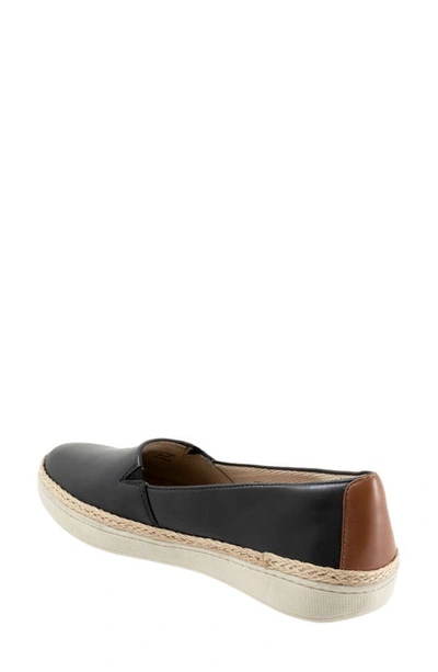 Trotters Accent Slip-on In Black Leather