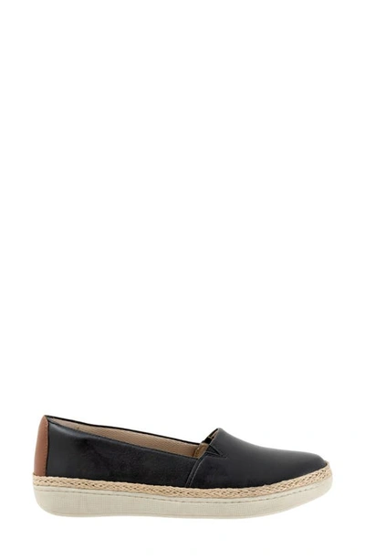 Trotters Accent Slip-on In Black Leather