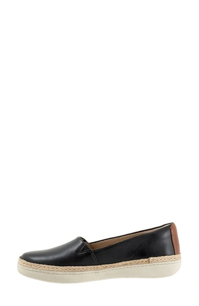 Trotters Accent Slip-on In Black Leather