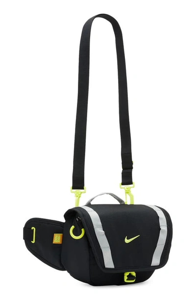 Shop Nike Hike Convertible Belt Bag In Black/ Particle Grey/ Green