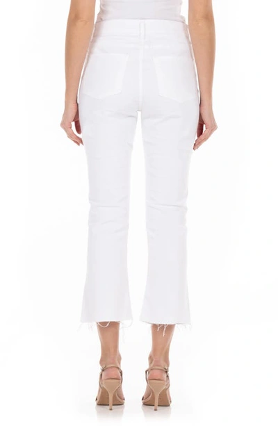 Shop Fidelity Denim Juniper High Waist Crop Jeans In Greek White