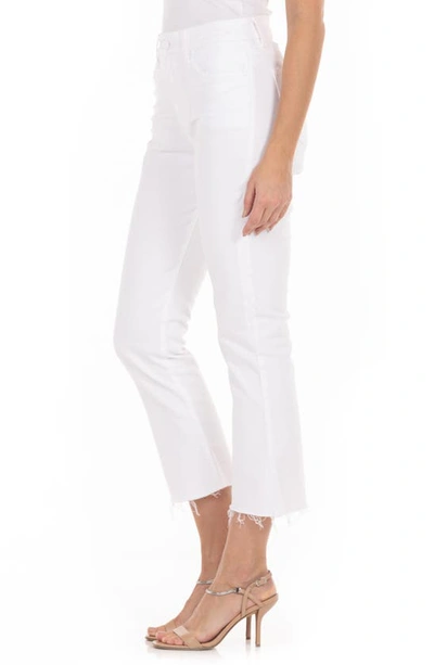 Shop Fidelity Denim Juniper High Waist Crop Jeans In Greek White