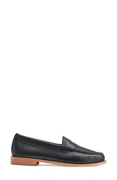 Shop Gh Bass Whitney Weejun Penny Loafer In Black Soft Calf