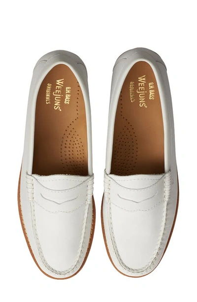 Shop Gh Bass G.h.bass Whitney Weejuns® Penny Loafer In White Soft Calf