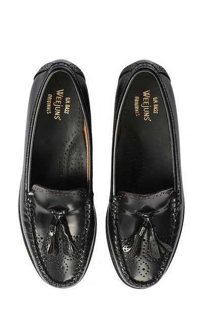 Gh Bass Loafers With Round Toe And Tassel Detail In Black