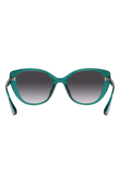 Shop Armani Exchange 54mm Gradient Cat Eye Sunglasses In Transparent Blue