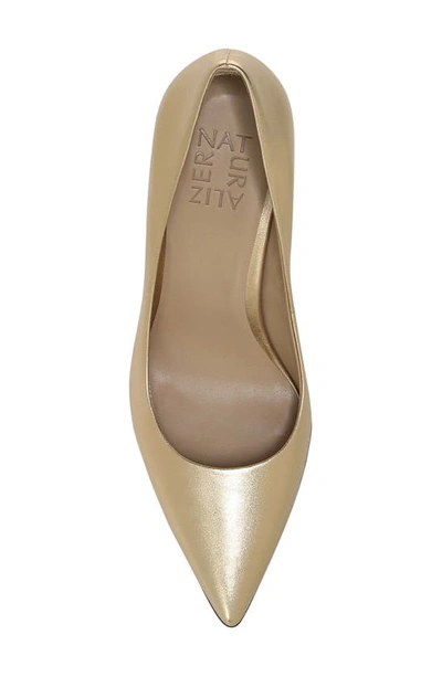 Shop Naturalizer Anna Pointed Toe Pump In Dark Gold Leather