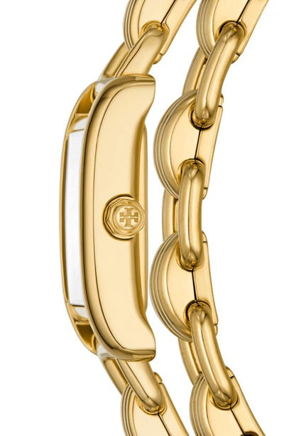 Shop Tory Burch The Eleanor Mini Bracelet Watch & Bracelet Set, 28mm In Gold