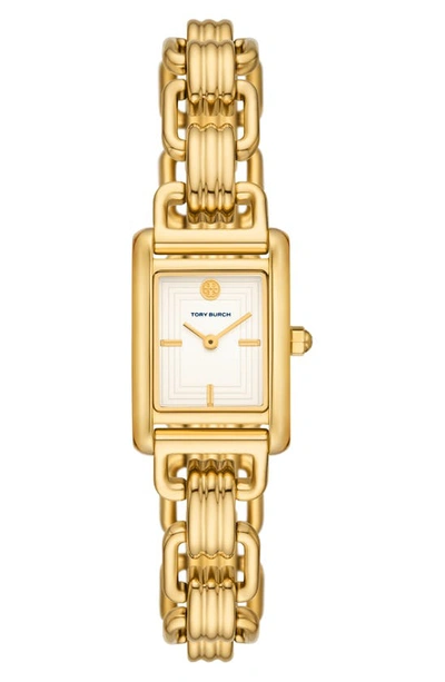 Shop Tory Burch The Eleanor Mini Bracelet Watch & Bracelet Set, 28mm In Gold