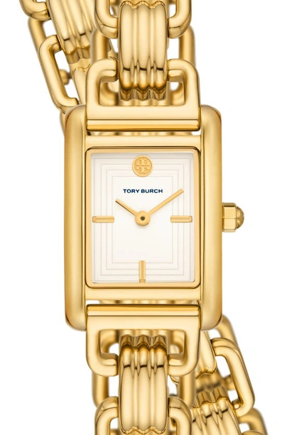 Shop Tory Burch The Eleanor Mini Bracelet Watch & Bracelet Set, 28mm In Gold