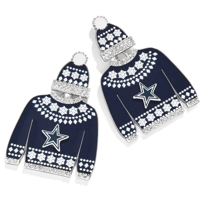 Shop Baublebar Dallas Cowboys Sweater Earrings In Navy