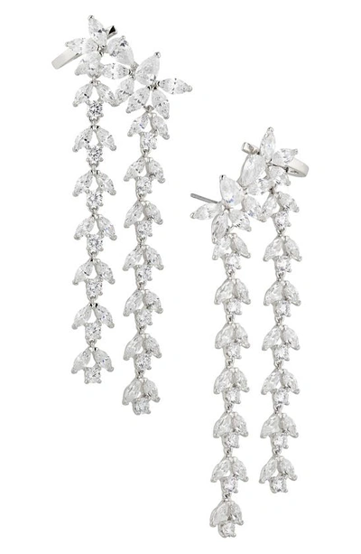 Shop Nadri Wild Flower Crystal Chandelier In Rhodium