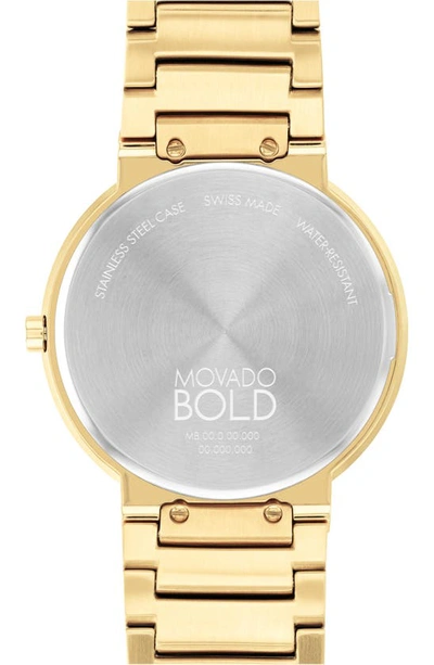 Shop Movado Horizon Bracelet Watch, 40mm In Yellow Gold