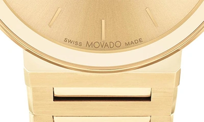 Shop Movado Horizon Bracelet Watch, 40mm In Yellow Gold