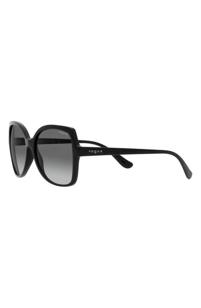 Shop Vogue 56mm Gradient Butterfly Sunglasses In Black