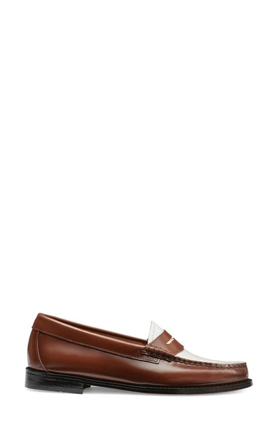 Shop Gh Bass Whitney Leather Loafer In Tan/ White