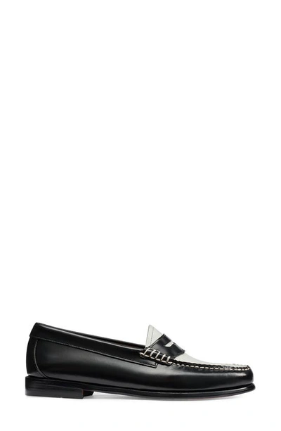 Shop Gh Bass Whitney Leather Loafer In Black/ White