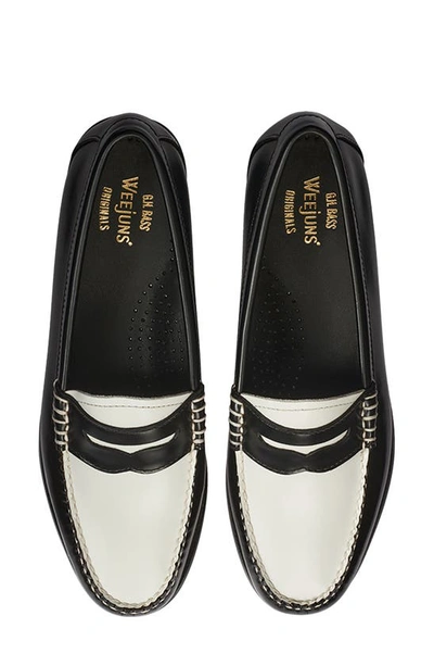 Shop Gh Bass Whitney Leather Loafer In Black/ White