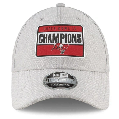 Shop New Era Gray Tampa Bay Buccaneers Super Bowl Lv Champions Parade 9forty Adjustable Hat